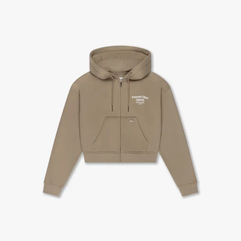 CROYEZ WOMEN FRATERNITÉ ZIP HOODIE | SAND