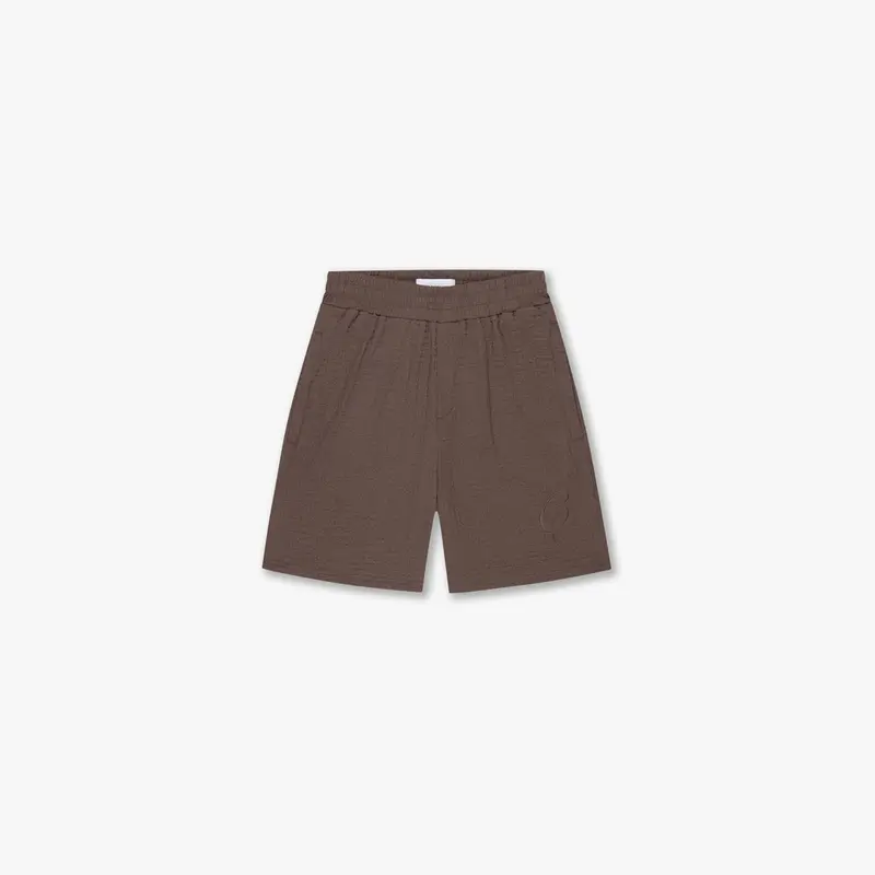 CROYEZ ZEPLIN SEERSUCKER SHORTS | BROWN