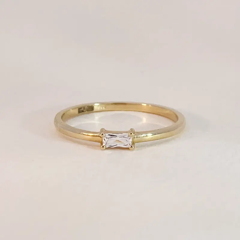 Crystal Baguette Ring