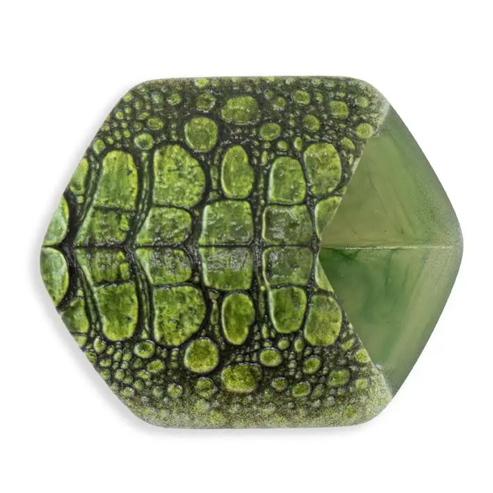 Cube hanger Green Crocodile, reliëf print