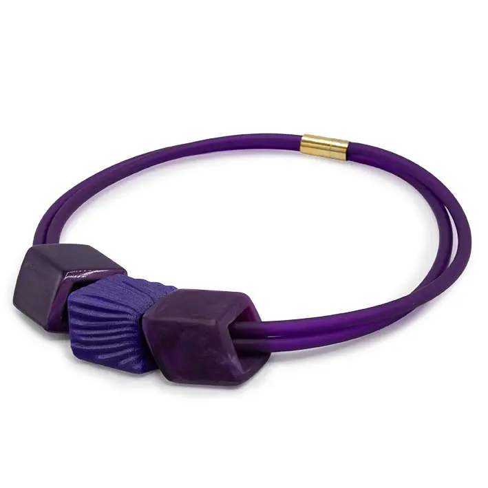 Cube ketting Deep Purple Twilight