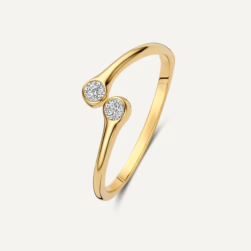 Cubic Zirconia Open Spiral Ring