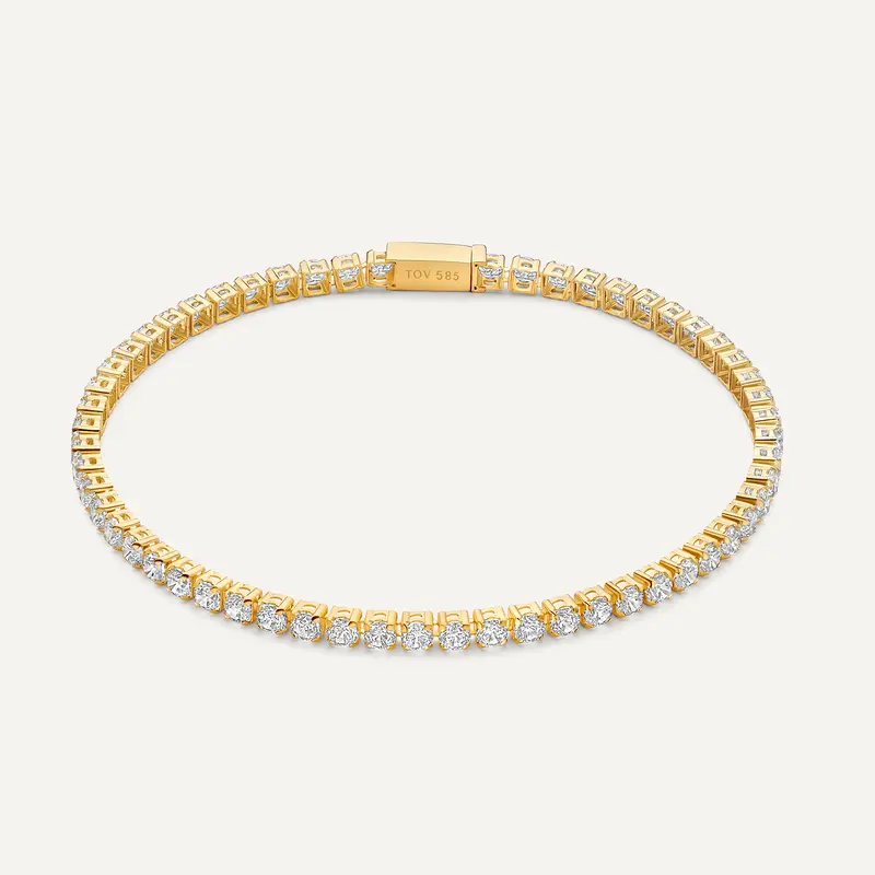 Cubic Zirconia Tennis Bracelet (18.5cm)
