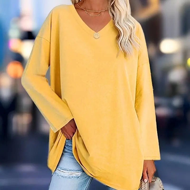 Damen Herbstpullover mit V-Ausschnitt - Lucinda