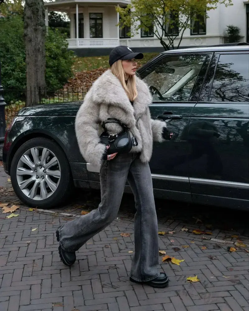Damen Imitat-Pelzjacke - Olivia Herbstzauber Edition