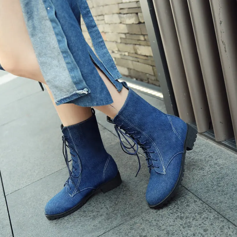 Damen Klassische Schnürschuhe mit Niedrigem Absatz - Lena Herbstedition