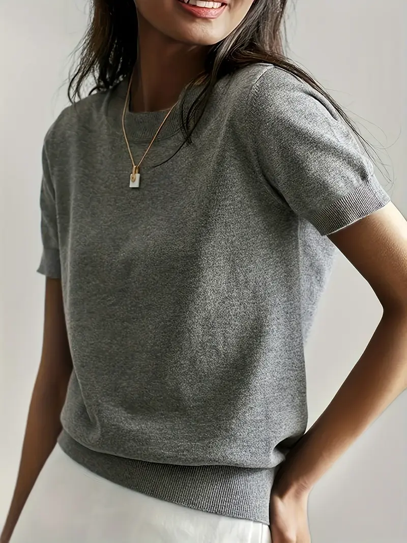 Damen Kurzarm-Herbstpullover – Mila