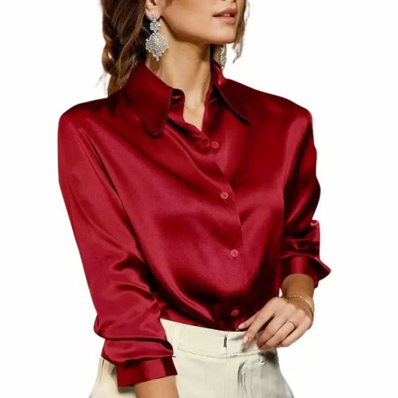 Damen-Satinbluse - Elara, Herbst 2025 Kollektion
