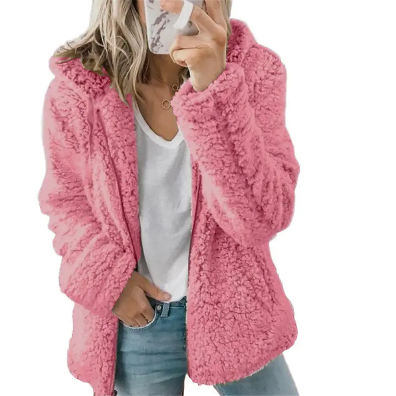 Damen Teddy-Fleece-Wintermantel – Liora