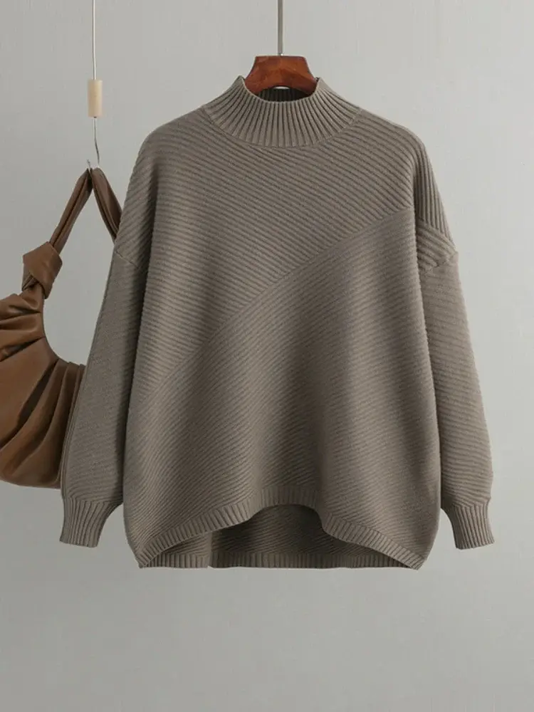 Damenpullover | Herbstlich Eintönig Gestrickt Lässig Vielseitig Stilvoll Komfort
