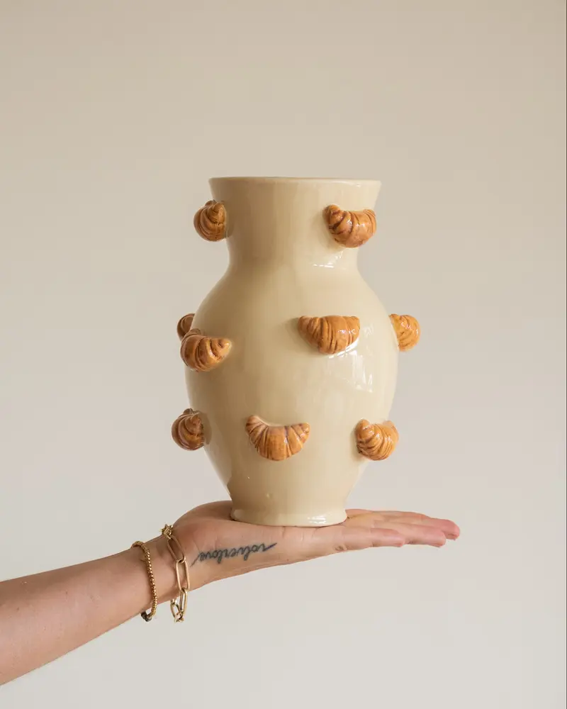 Deco Vaas Croissant Dolomite