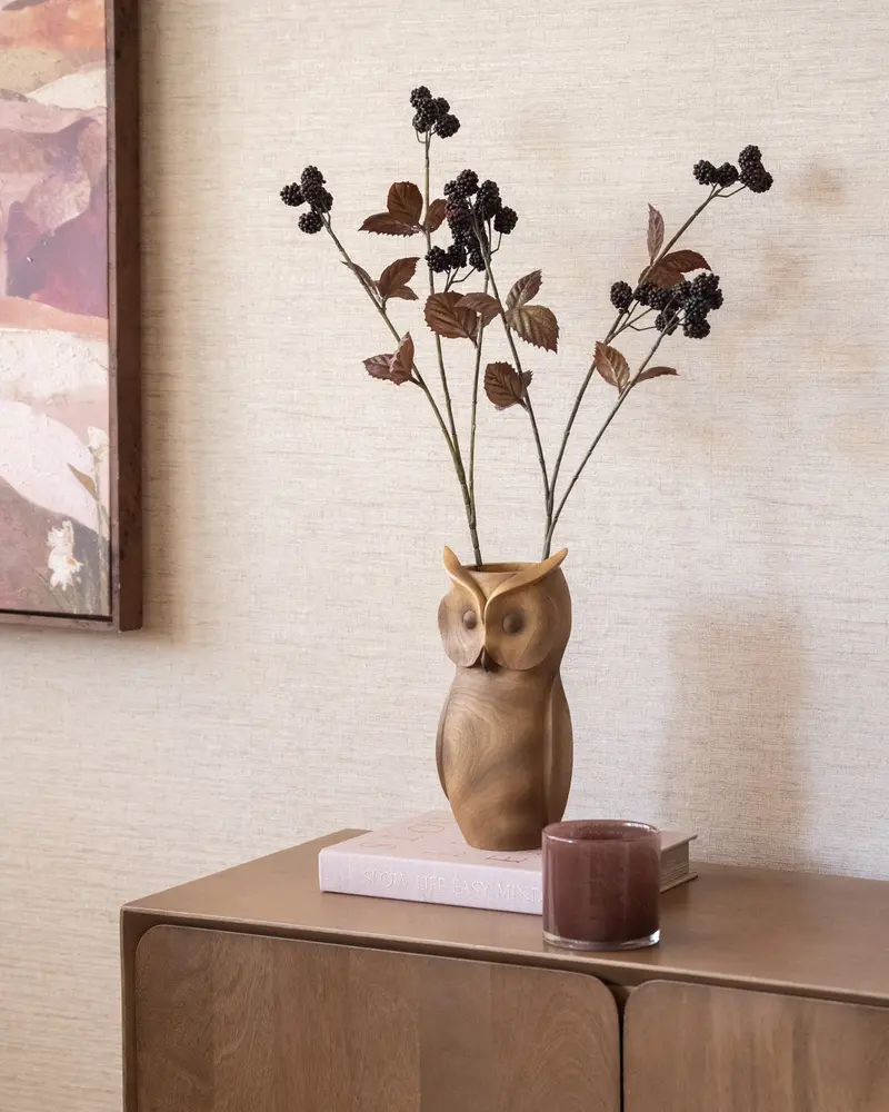Deco Vaas Uil Bruin