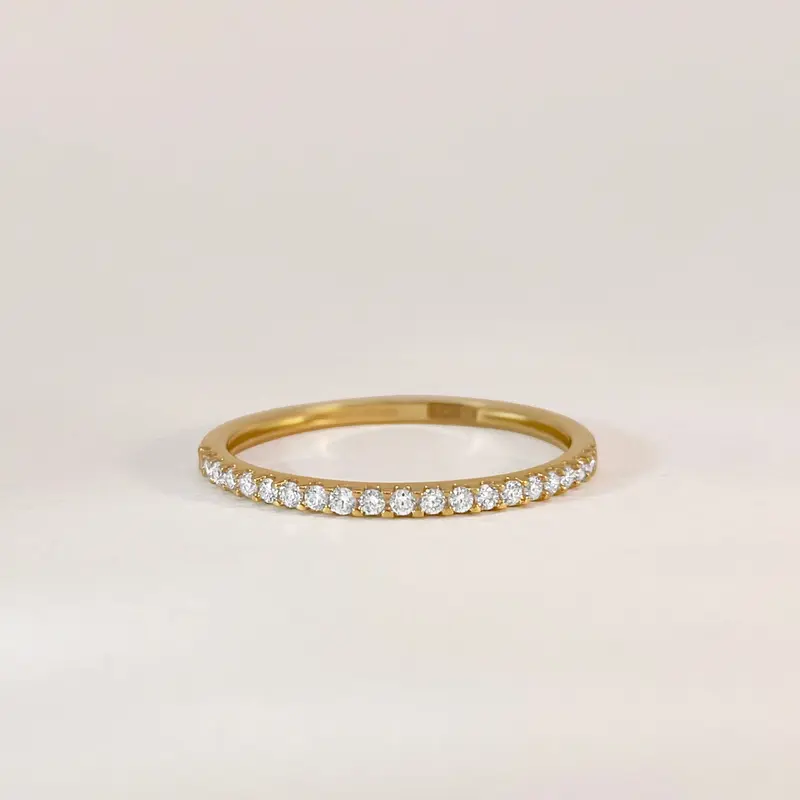 Delicate Diamond Row Ring