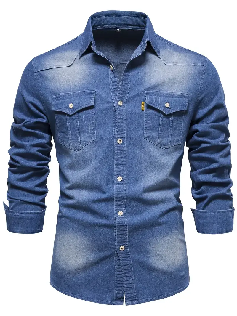 Denim Herrenhemd für Frühling 2025 - Hugo