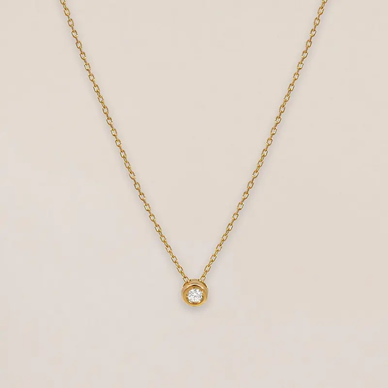 Diamond Bezel Necklace
