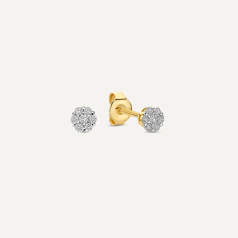 Diamond Cluster Studs (0.10 ct)