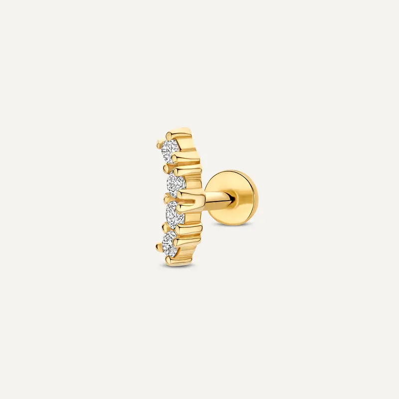 Diamond Curved Bar Piercing (0.07 ct)