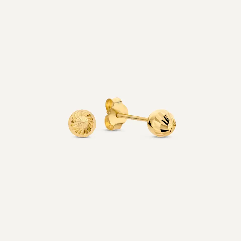 Diamond Cut Sphere Studs