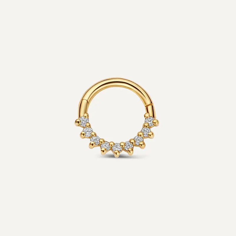 Diamond Eternity Daith Hoop Piercing (10mm) (0.06 ct)