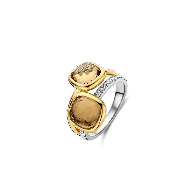 Double Cushion Ring Yellow