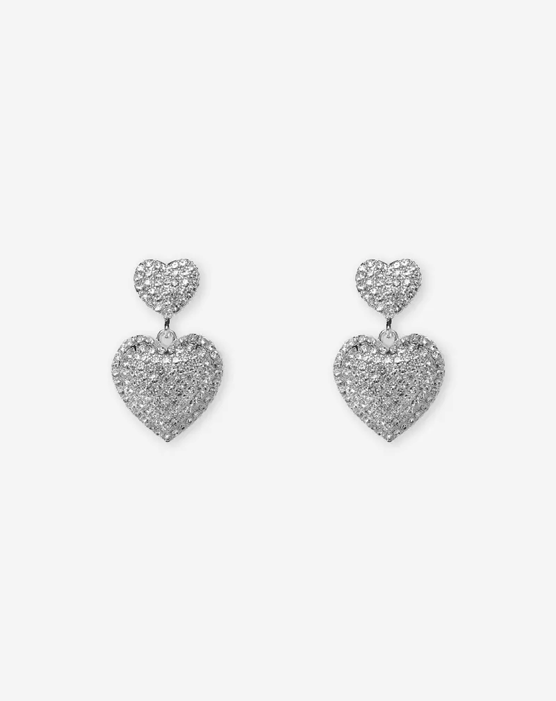 DOUBLE HEART DIAMOND EARRINGS