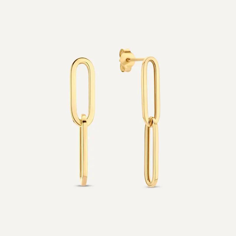 Double Paperclip Drop Earrings