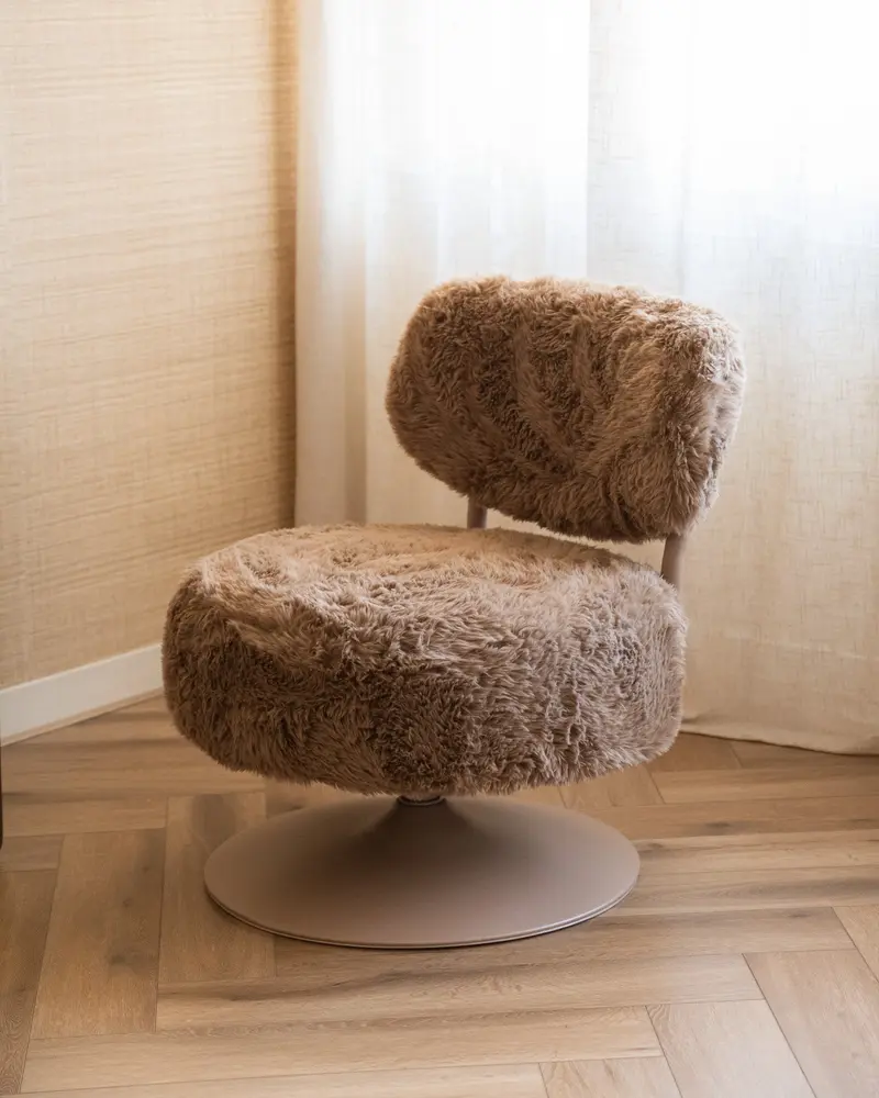 Draaifauteuil Furlo Furry Bruin