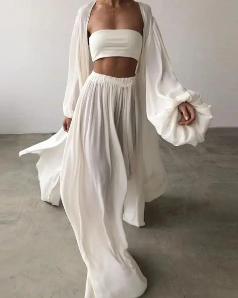 Dreiteiliges Sommer-Outfit Baumwolle Damen – Marla