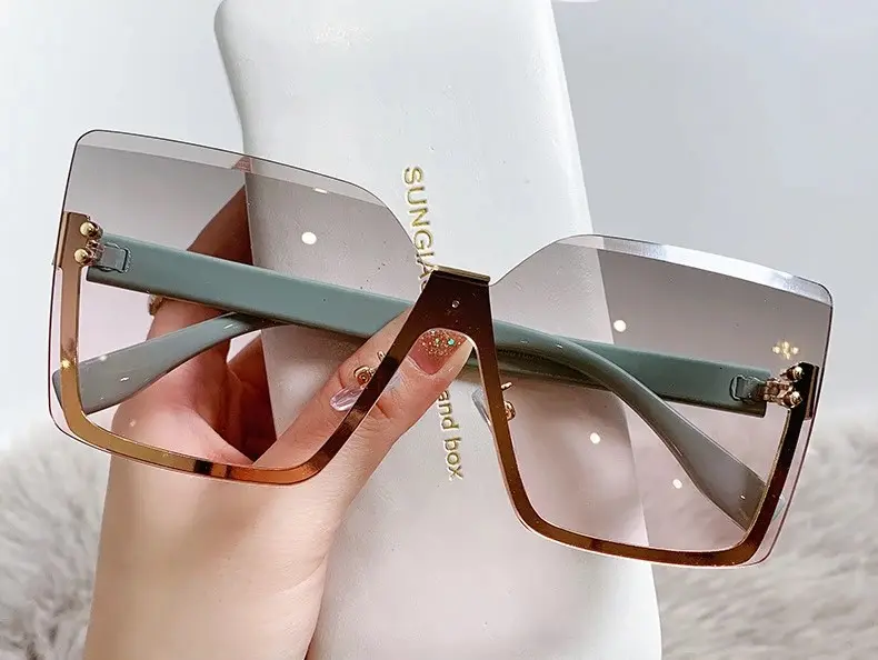 Dünne Halbrahmen-Sonnenbrille für Sommer 2025