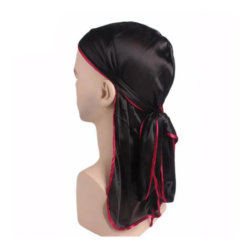 Durag / Du-rag / Do-rag / Bandana - Unisex - Black with red edge