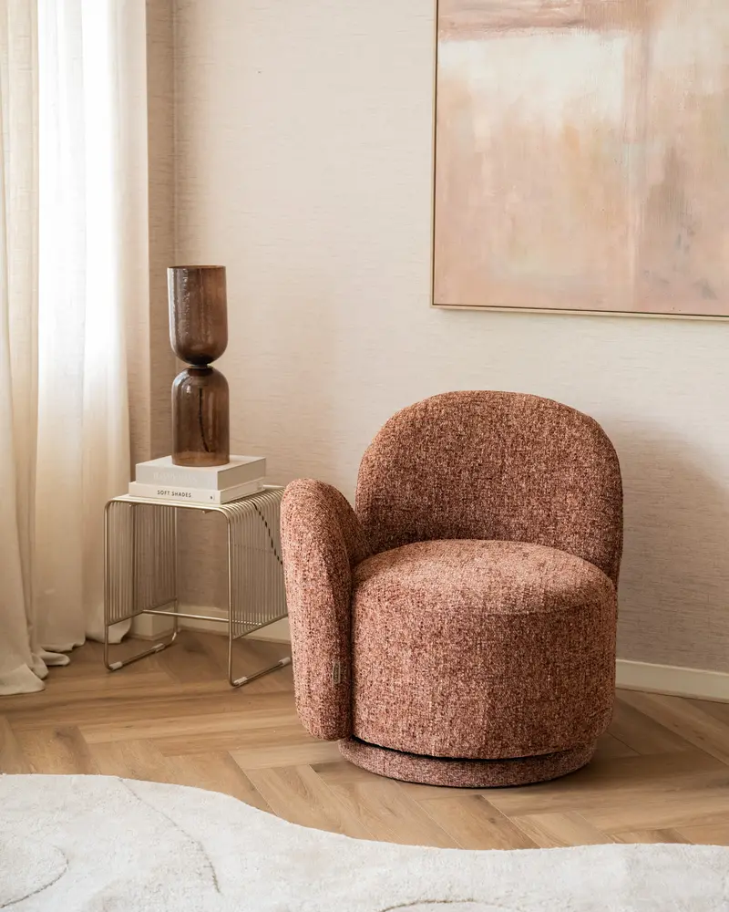 Dutchbone Draaifauteuil Ruby Mist