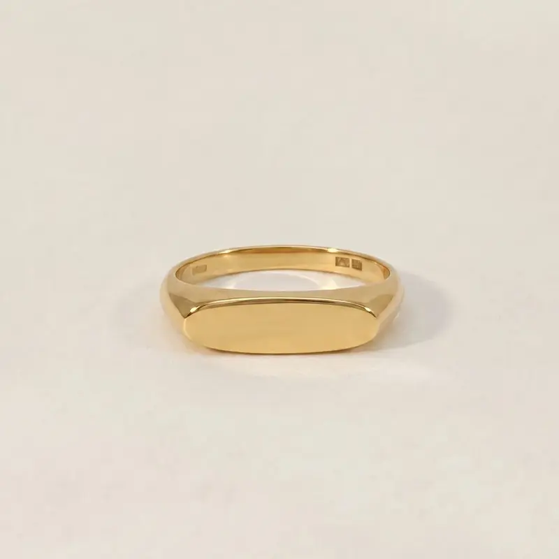 Edgy Signet Pinky Ring