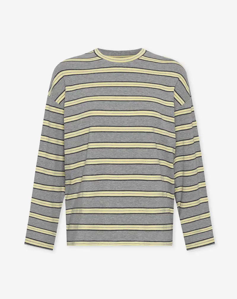 ELAINE STRIPED LONG SLEEVE OVERSIZED TEE BOTERGEEL