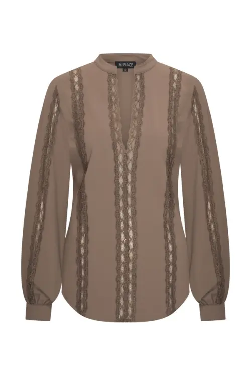 Ellen - Mi Piace - Travelstof Blouse - Falcon - 202776