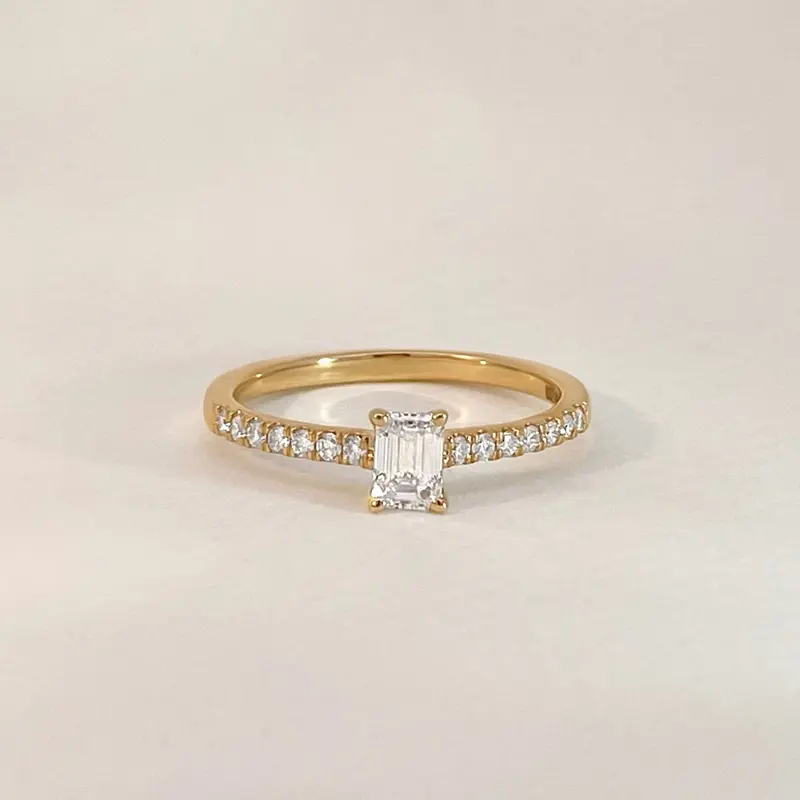 Emerald-Cut Diamond Ring