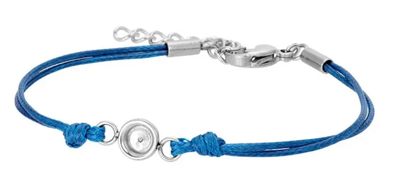 Enkelbandje waxkoord Blauw