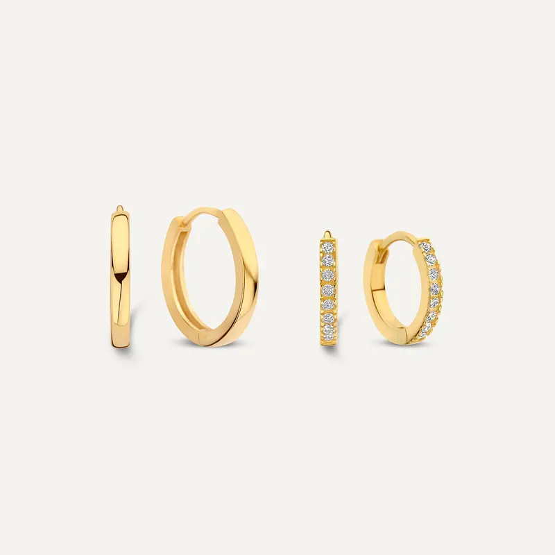 Essential Pavé Zirconia Hoops Layering set