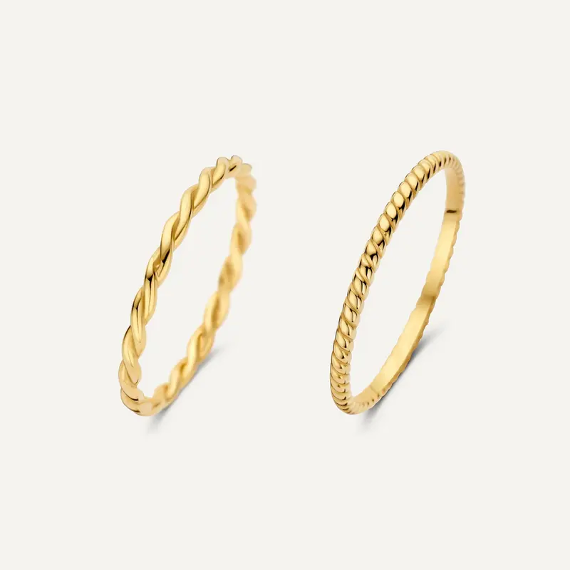 Essential Twisted Stacker Ring Set