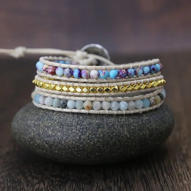 Essentielle Jaspis-Wickelarmband – Amarilis