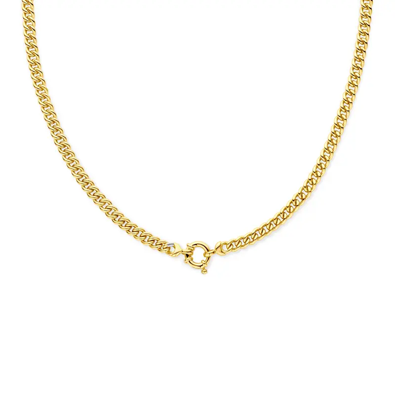'Essenzo' Silgold gourmette ketting