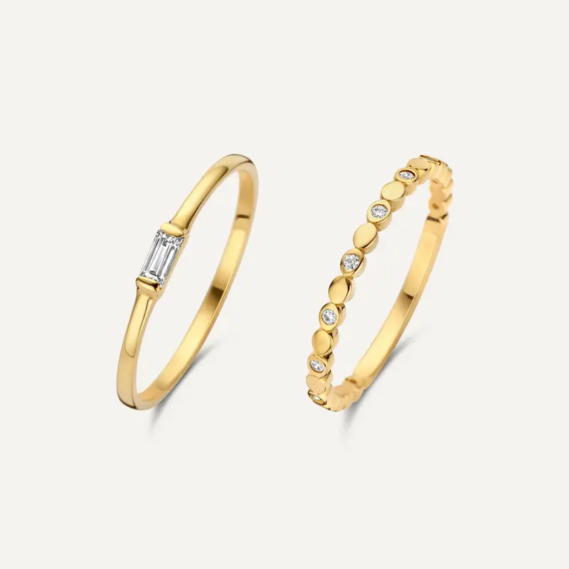 Eternity Baguette Zirconia Rings Set