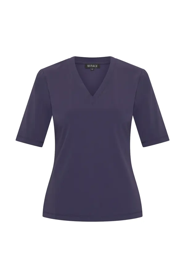 Evi - Mi Piace - Travelstof Shirt - Dark Blue - 202271