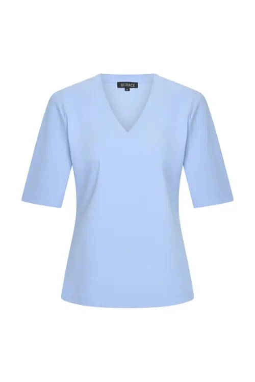 Evi - Mi Piace - Travelstof Shirt - Lavender Blue - 202271