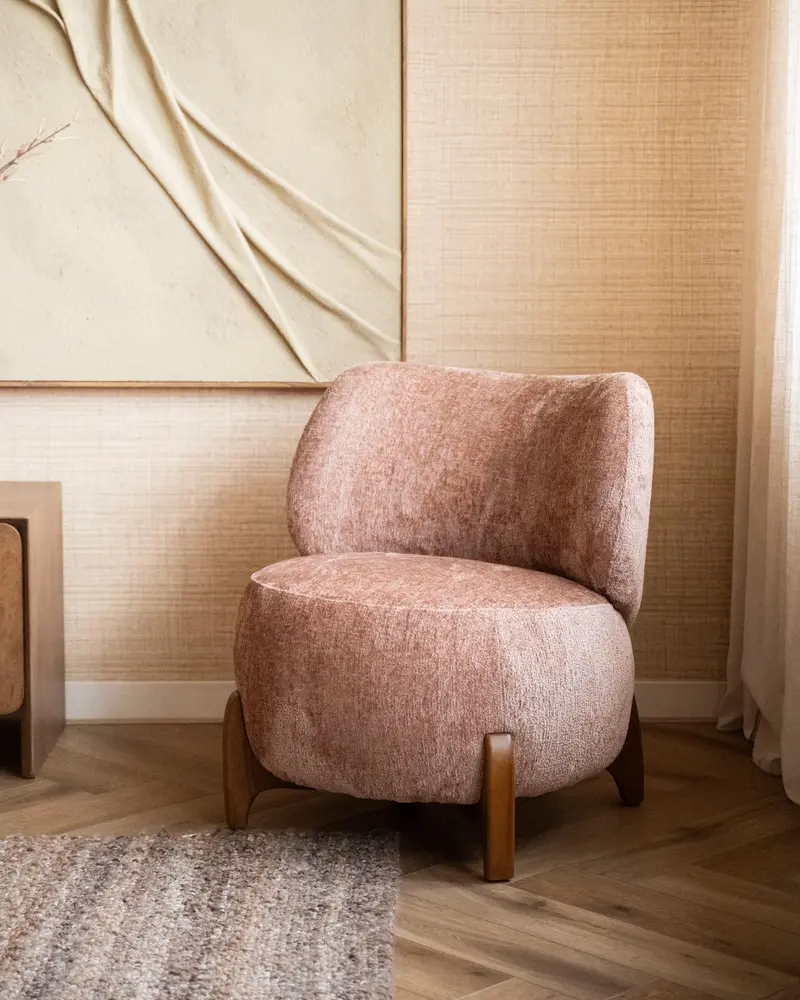 Fauteuil Binoa Roze
