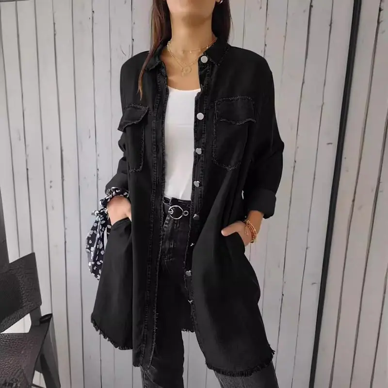 Faux Denim Herbsthemd - Sophie