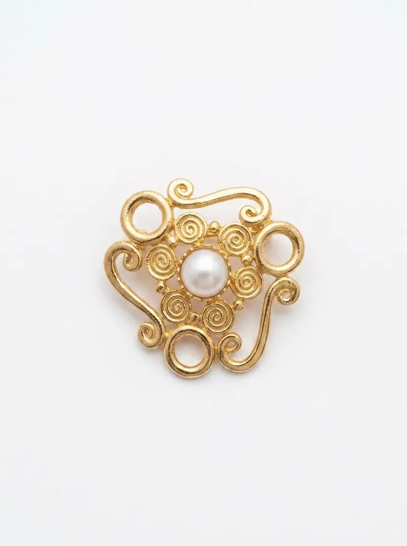 Filigrane Opal Brooch