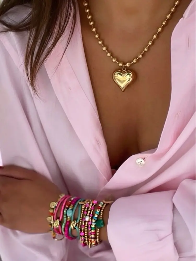 Fine Bubbly Heart Necklace