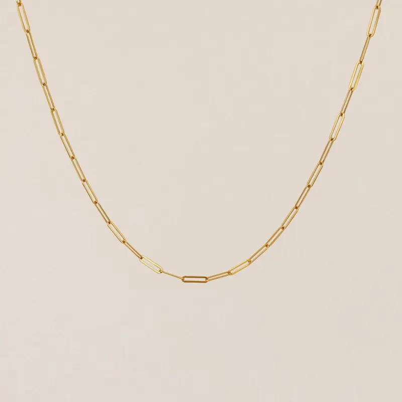 Fine Paperclip Necklace