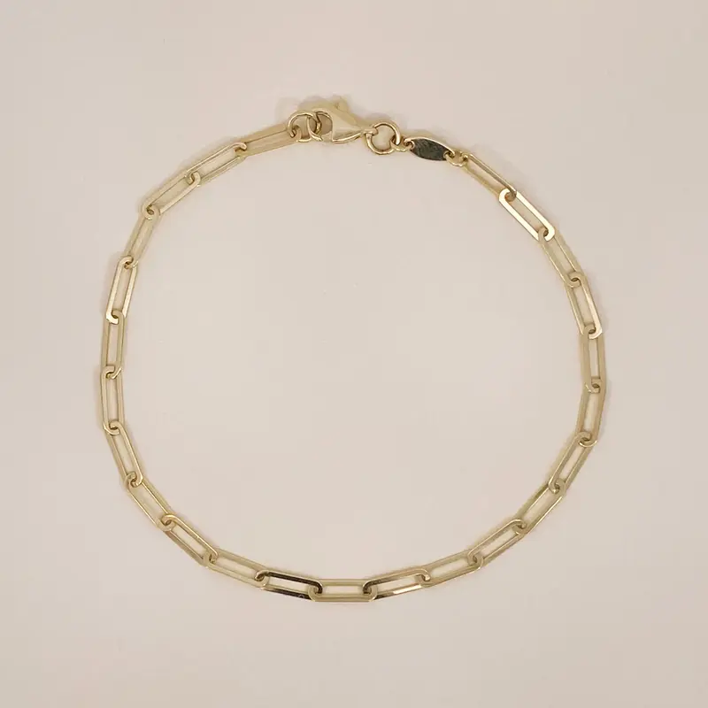 Flat Paperclip Bracelet