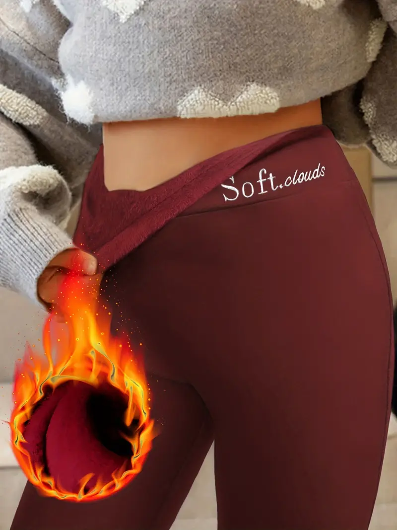 Fleece-gefütterte Winter-Thermoleggings – Celine